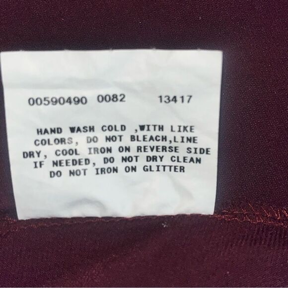Vintage A. Byer Burgundy Shimmer Cocktail Dress Size Medium - Picture 8 of 8